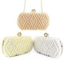 Load image into Gallery viewer, Hand-Beaded Pearl Evening Elegance Handbag (MAC286)
