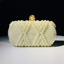 Load image into Gallery viewer, Hand-Beaded Pearl Evening Elegance Handbag (MAC286)