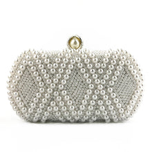 Load image into Gallery viewer, Hand-Beaded Pearl Evening Elegance Handbag (MAC286)