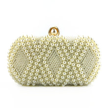 Load image into Gallery viewer, Hand-Beaded Pearl Evening Elegance Handbag (MAC286)