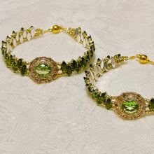 Load image into Gallery viewer, Handcrafted Crystal Floral Bracelet | Sparkling Statement Jewelry | Elegant Art-Inspired Accessory for Women (MAC348)