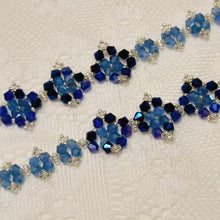 Load image into Gallery viewer, Handcrafted Crystal Floral Bracelet | Sparkling Statement Jewelry | Elegant Art-Inspired Accessory for Women (MAC348)