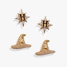Load image into Gallery viewer, Harry Potter™ Hogwarts &amp; Sorting Hat Earring Set of 2