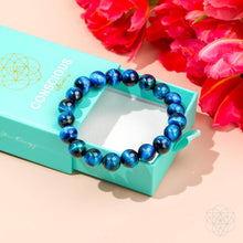 Load image into Gallery viewer, Hawk’s Focus – Royal Blue Tiger’s Eye Bracelet