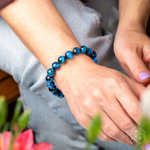 Load image into Gallery viewer, Hawk’s Focus – Royal Blue Tiger’s Eye Bracelet