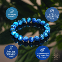 Load image into Gallery viewer, Hawk’s Focus – Royal Blue Tiger’s Eye Bracelet