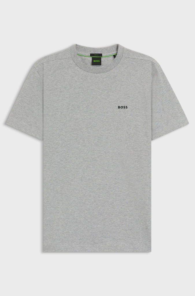 Boss Green Contrast Logo Tee - Grey