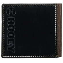 Load image into Gallery viewer, HOOey Aztec Inlay with Logo Rivet (Brown/Black) - Men's Bifold Wallet