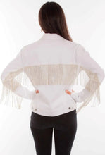 Load image into Gallery viewer, Honey Creek Denim with Rhinestone Fringe - Womens Jacket