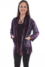 Load image into Gallery viewer, Honey Creek Velvet (Plum) - Women's Cardigan
