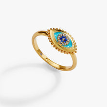 Load image into Gallery viewer, Healing Stone Evil Eye Ring