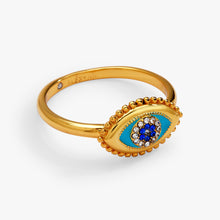 Load image into Gallery viewer, Healing Stone Evil Eye Ring