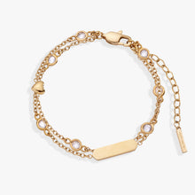 Load image into Gallery viewer, Heart Chain Double Strand Bracelet