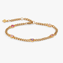 Load image into Gallery viewer, Heart Curb Chain Bracelet