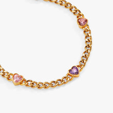 Load image into Gallery viewer, Heart Curb Chain Bracelet