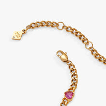 Load image into Gallery viewer, Heart Curb Chain Bracelet