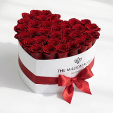 Load image into Gallery viewer, Heart White Box | Red Roses