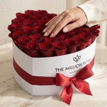 Load image into Gallery viewer, Heart White Box | Red Roses