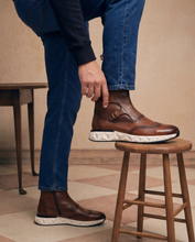Load image into Gallery viewer, The Stealth Wingtip Buckle Tan Leather Men Boot