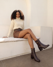 Load image into Gallery viewer, The Kensington Brown Leather Block Heel Women’s Mid-Calf Boot