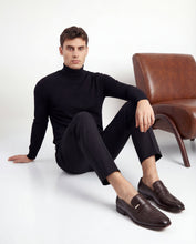 Load image into Gallery viewer, The Ashford Brown  Baby Buffalo Leather Loafer Men Shoe