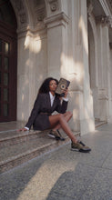 Load image into Gallery viewer, The Aurelia Black Gold Woven Leather Women Sneaker