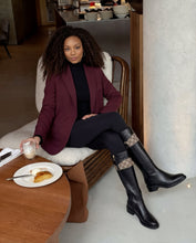 Load image into Gallery viewer, The Bellina Black Leather Women’s Knee-High Women Boot