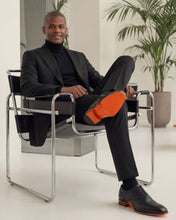Load image into Gallery viewer, The Draco Handmade Black Semi Brogue Oxford Men Shoe