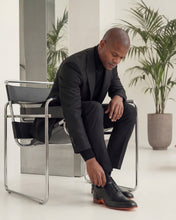 Load image into Gallery viewer, The Draco Handmade Black Semi Brogue Oxford Men Shoe