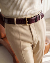 Load image into Gallery viewer, The Bethesda Burgundy Pyhtn Skin Leather Tassel Loafer Men Shoe
