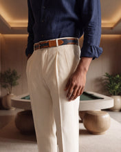 Load image into Gallery viewer, The Istanbul Tan &amp; Navy Blue Leather Tassel Loafer Men Shoe