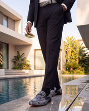 Load image into Gallery viewer, The Milano Black/White Shoe Bit Loafer Men  shoe
