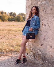 Load image into Gallery viewer, The Infanta Black Spike Leather Ankle Strap Women Sandal