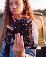Load image into Gallery viewer, The Infanta Black Spike Leather Ankle Strap Women Sandal