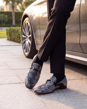 Load image into Gallery viewer, The Milano Black/White Shoe Bit Loafer Men  shoe