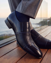 Load image into Gallery viewer, The Everest Navy Leather Cap Toe Dress Loafer Men Shoe
