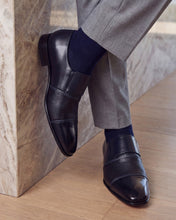 Load image into Gallery viewer, The Everest Navy Leather Cap Toe Dress Loafer Men Shoe