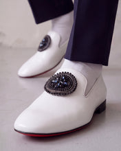 Load image into Gallery viewer, The Pombe White Patent Leather Dress Slip-on Loafer Men Shoe