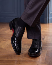 Load image into Gallery viewer, The Royal Hand Craft Black Patent Leather Plain Toe Oxford Men Shoe