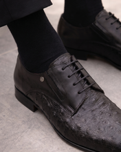 Load image into Gallery viewer, The Porto Alegre Black Leather Derby Men Shoe