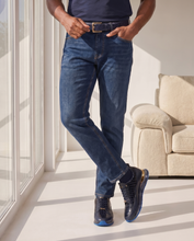 Load image into Gallery viewer, The Marseille Navy Blue Leather Men Sneaker