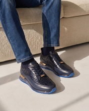 Load image into Gallery viewer, The Marseille Navy Blue Leather Men Sneaker