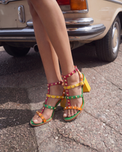 Load image into Gallery viewer, The Nejapa Block Heel Multicolor Leather Women Sandal