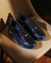 Load image into Gallery viewer, The Marseille Navy Blue Leather Men Sneaker