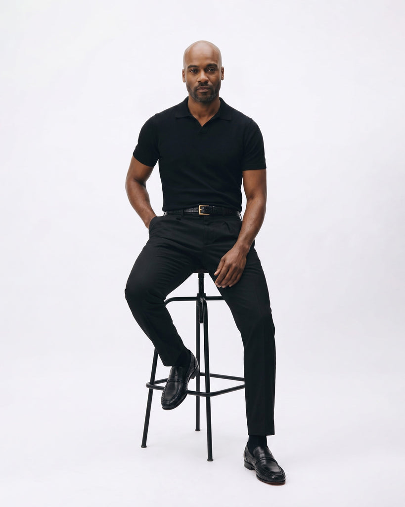 The Aurelio Black Python & Baby Buffalo Leather Penny Loafer