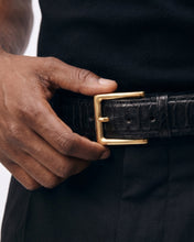 Load image into Gallery viewer, The Aurelio Black Python &amp; Baby Buffalo Leather Penny Loafer