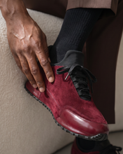 Load image into Gallery viewer, The Hudson Burgundy Suede Men Sneaker