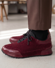 Load image into Gallery viewer, The Hudson Burgundy Suede Men Sneaker