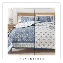 Load image into Gallery viewer, Floral Boho Printed Cotton Quilt Set - Indira Collection
