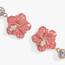 Load image into Gallery viewer, Hibiscus Drop Earrings